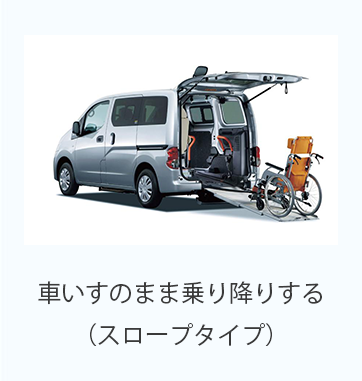 車いすのまま乗り降りする（スロープタイプ）